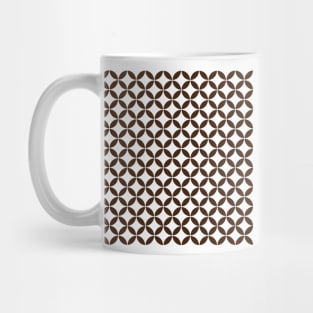 Retro Circles and Diamonds Brown 1 Mug